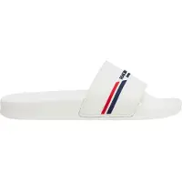 Hackett London pour homme. HMS21287 Tongs Slider Sport blanches (40), Plat, Aucun, Beachwear
