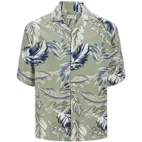 Jack & Jones Jeff Aop Resort Short Sleeve Shirt Vert XS Homme