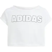 Adidas Cropped Short Sleeve T-shirt Blanc 7-8 Years Enfants