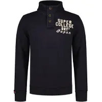Superdry Vintage Athletic Henley Sweatshirt Bleu,Noir M Homme