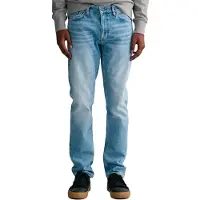 Gant pour homme. 1000261 Jeans Regular Fit blue (32/32), Bleu, Casuel, Coton, Denim