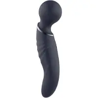 Glam - vibromasseur baguette à double extrémité (gris foncé)