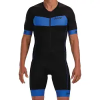 Zoot Core + Aero Short Sleeve Trisuit Bleu S Homme