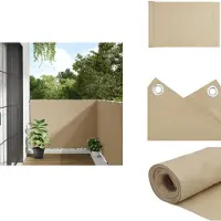 vidaXL Paravent de balcon Beige 120x500 cm Tissu Oxford - Parasols et écrans solaires