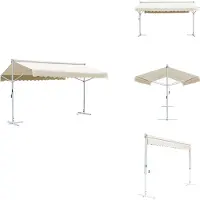 vidaXL Store autoportant 500x300 cm Crème - Parasols & Protection solaire