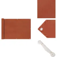 vidaXL Pare-vue balcon Oxford tissé 75x400 cm Terracotta - Parasols & Protection solaire