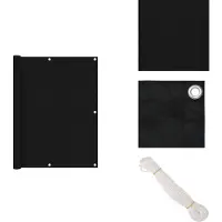 vidaXL Paravent de balcon Noir 120x400 cm Tissu Oxford - Parasols & Ecrans solaires