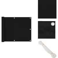 vidaXL Brise-vue pour balcon Noir 75 x 300 cm Tissu Oxford - Parasols et protections solaires