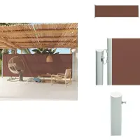 vidaXL Marquise latérale extensible 180x600 cm Marron - Parasols & Protection solaire