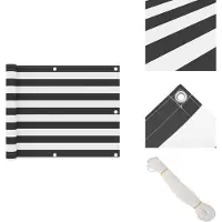 vidaXL Paravent de balcon Anthracite et blanc 75x300 cm Tissu Oxford - Parasols & Protection solaire