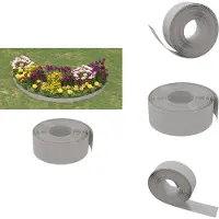 vidaXL Bordure de pelouse Gris 10 m 20 cm Polyéthylène - Bordure de parterre