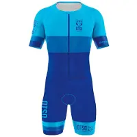 Otso Aoki Short Sleeve Trisuit Bleu XL Homme