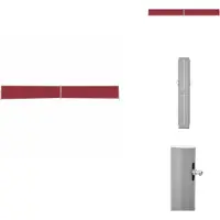 vidaXL Marquise latérale extensible 140x1200 cm Rouge - Parasols & Protection solaire