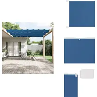 vidaXL Store vertical Bleu 60x1000 cm Tissu Oxford - Parasols & Ecrans solaires