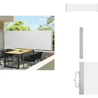 vidaXL Marquise latérale extensible 600x160 cm Crème - Parasols & Protection solaire