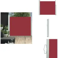 vidaXL Marquise latérale extensible 100x300 cm Rouge - Parasols & Protection solaire