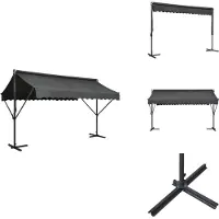 vidaXL Store autoportant 400x300 cm Anthracite - Parasols & Protection solaire