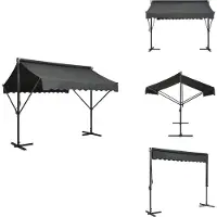 vidaXL Store autoportant 300 x 300 cm, anthracite - Parasols et protections solaires