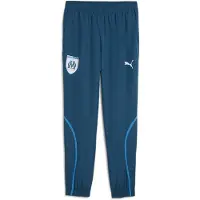 Puma Hommes, Bas de sport, OM Prematch Woven Pant (XXL), Bleu