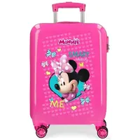 Disney Minnie Happy Helpers Valise Trolley Cabine Rose 34x55x20 cms Rigide ABS Serrure à combinaison 34L 2,6Kgs 4 roues doubles Bagage à main