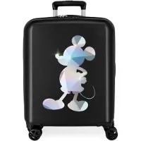 Disney pour fille. 3689322 Valise cabine rigide 100 Mickey Silver 55cm noir (OSFA), ABS/Polycarbonate, mode enfantine