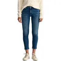 Gant pour femme. 4100196 Slim Fit blue ankle jeans (30), Bleu, Casuel, Coton, Denim