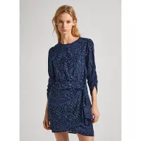 Pepe Jeans Clarin Long Sleeve Short Dress Bleu XS Femme