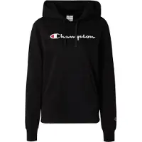 Champion Femmes, Pull-over, Bluza damska Hooded czarna 117529 KK001 L, Noir, (L)