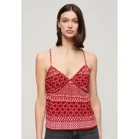 Superdry Printed Woven Sleeveless T-shirt Rouge M Femme