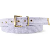 Levis Accessories pour femme. 235858-6-12 Ceinture chincha côtelée blanche (90cm), Casuel, Coton