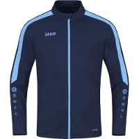 Jako Power Polyester Jacket Kids 910 - marine/bleu ciel 116