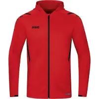 Jako Veste à capuche pour femmes Challenge, Couleur:rouge/noir, Taille:34