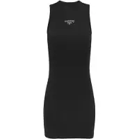 Tommy Hilfiger Ess Logo 1 Bodycon Sleeveless Short Dress Noir S Femme