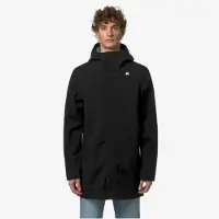 K-way - Parka imperméable et isolante - Tommy Bonded Jersey Black Pure pour Homme - Taille L - Noir