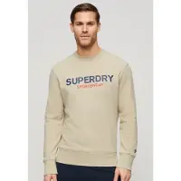Superdry pour homme. M2013529A Sweat-shirt ample Sportswear beige (XL), Casuel, Coton, Manche longue
