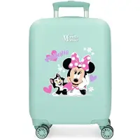 Disney unisex. 4291341 Valise rigide taille cabine Minnie & Figaro 50 cm turquoise (OSFA), Casuel, ABS/Polycarbonate