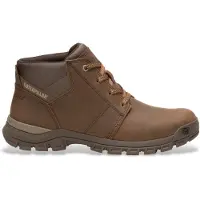 CAT pour homme. P725953 Bottes en cuir marron Threshold Chukk (42), Plat, Lacets, Casuel