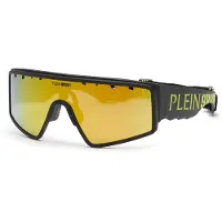 Plein sport The Flame 99 Mm Sunglasses Noir Smoke/Multilayer Yellow/CAT3 Homme