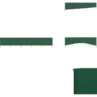 vidaXL Tissu de protection contre le vent en 5 parties 600 x 120 cm Vert - Parasols & Protection solaire
