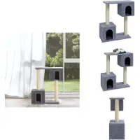 vidaXL Arbre à chat avec colonnes à griffer en sisal gris clair 60 cm - Arbres à chat