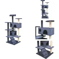 vidaXL Arbre à chat sisal 125 cm bleu foncé - Arbres à chats