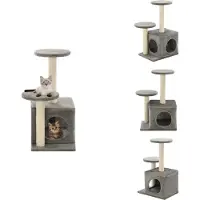 vidaXL Arbre à chat avec griffoirs en sisal 60 cm Gris - Arbres à chats