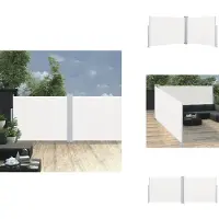 vidaXL Marquise latérale extensible Crème 140 x 1000 cm - Parasols & Protection solaire