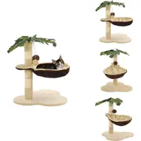 vidaXL Arbre à chat avec griffoir en sisal 50 cm Beige et brun - Arbres à chat