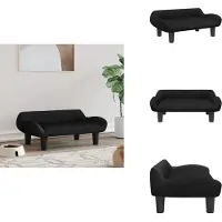 vidaXL Lit pour chien noir 70x40x24 cm velours - Lits pour chiens