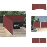 vidaXL Store latéral extensible Marron 100 x 1000 cm - Parasols & Protection solaire
