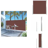 vidaXL Marquise latérale extensible 140x300 cm Marron - Parasols & Protection solaire