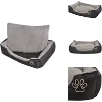 vidaXL Lit pour chien avec coussin rembourré taille XXL noir - Lits pour chiens