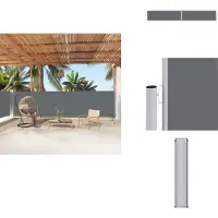 vidaXL Marquise latérale extensible Anthracite 160x1000 cm - Parasols & Protection solaire