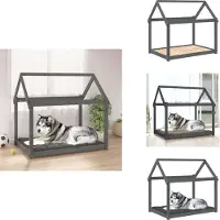 vidaXL Lit pour chien Gris 111x80x100 cm Pin massif - Lits pour chiens